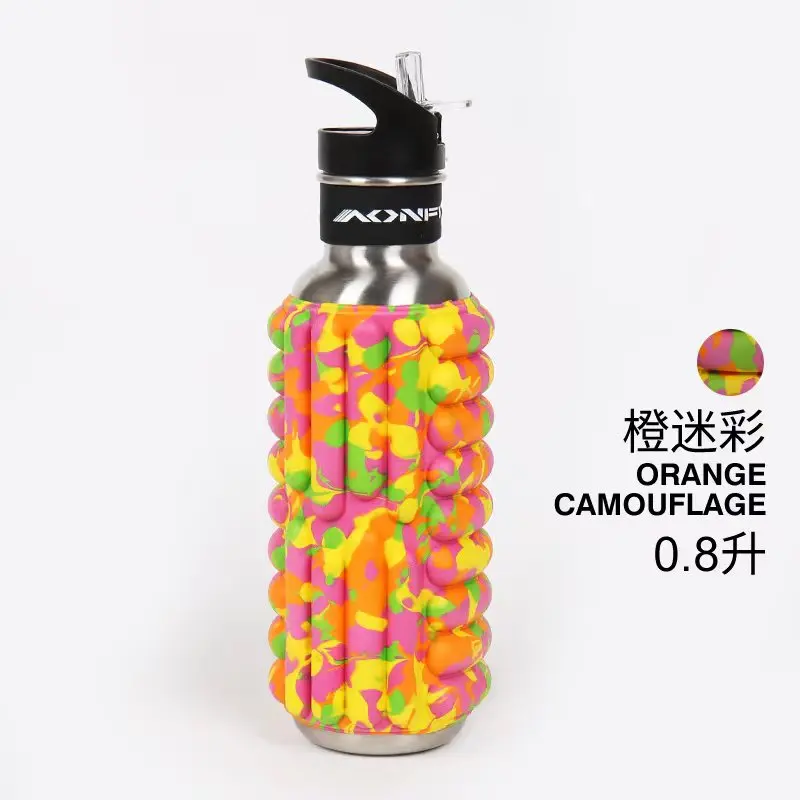 Aonfit New Product Creative Design Sport Water Bottle Foam Roller Pilates