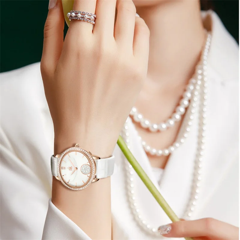 SHENGKE Unique remarkable charming women trendy watch shine diamond glitter young brand design daily casual classic women watch