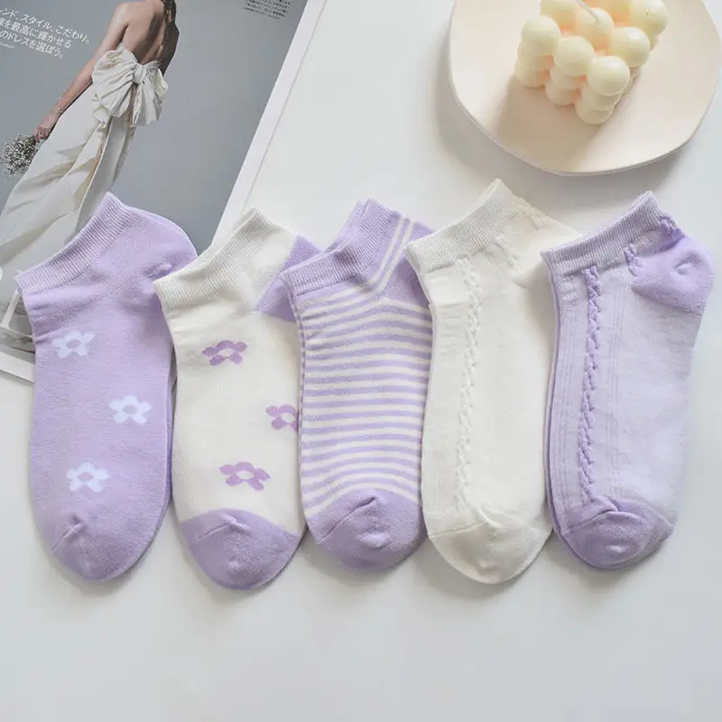 Women Short Cartoon Socks Harajuku Korean Style Quality Crew Fashion Women Socks