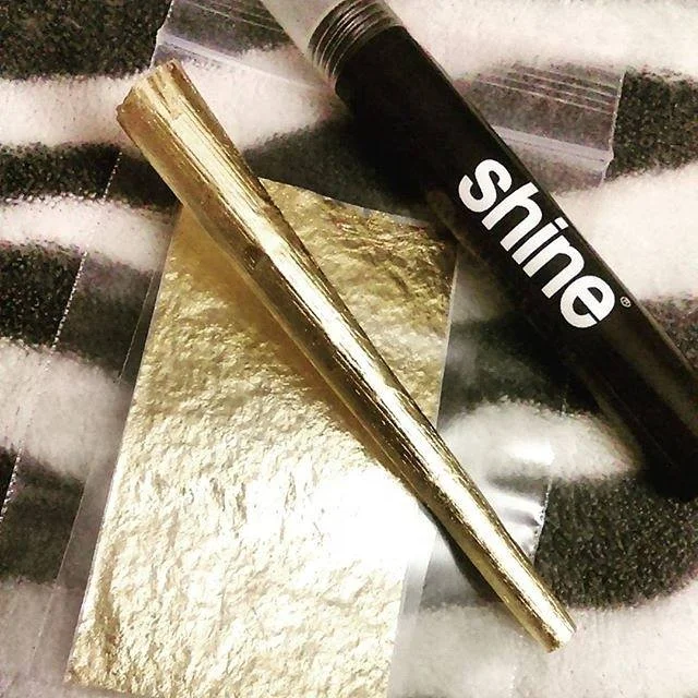 
24K Gold cone gold pre rolled cone gold rolling paper shine paper  (1600216472134)
