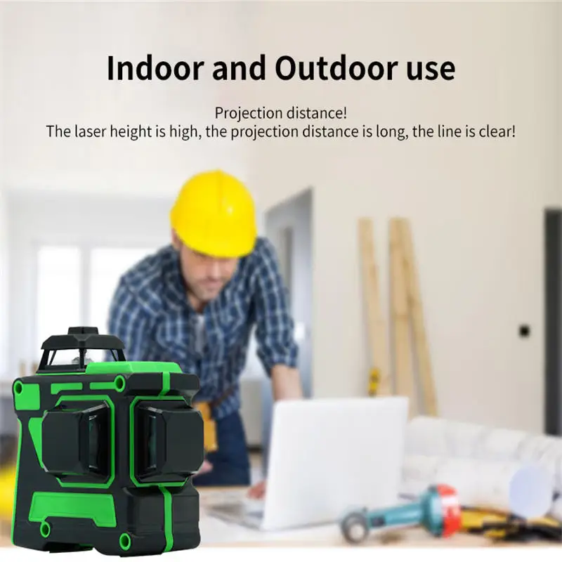 Wholesale Green Laser Level Self-Leveling 360 Degrees Large-capacity Battery Rotating Construction Green Laser Line
