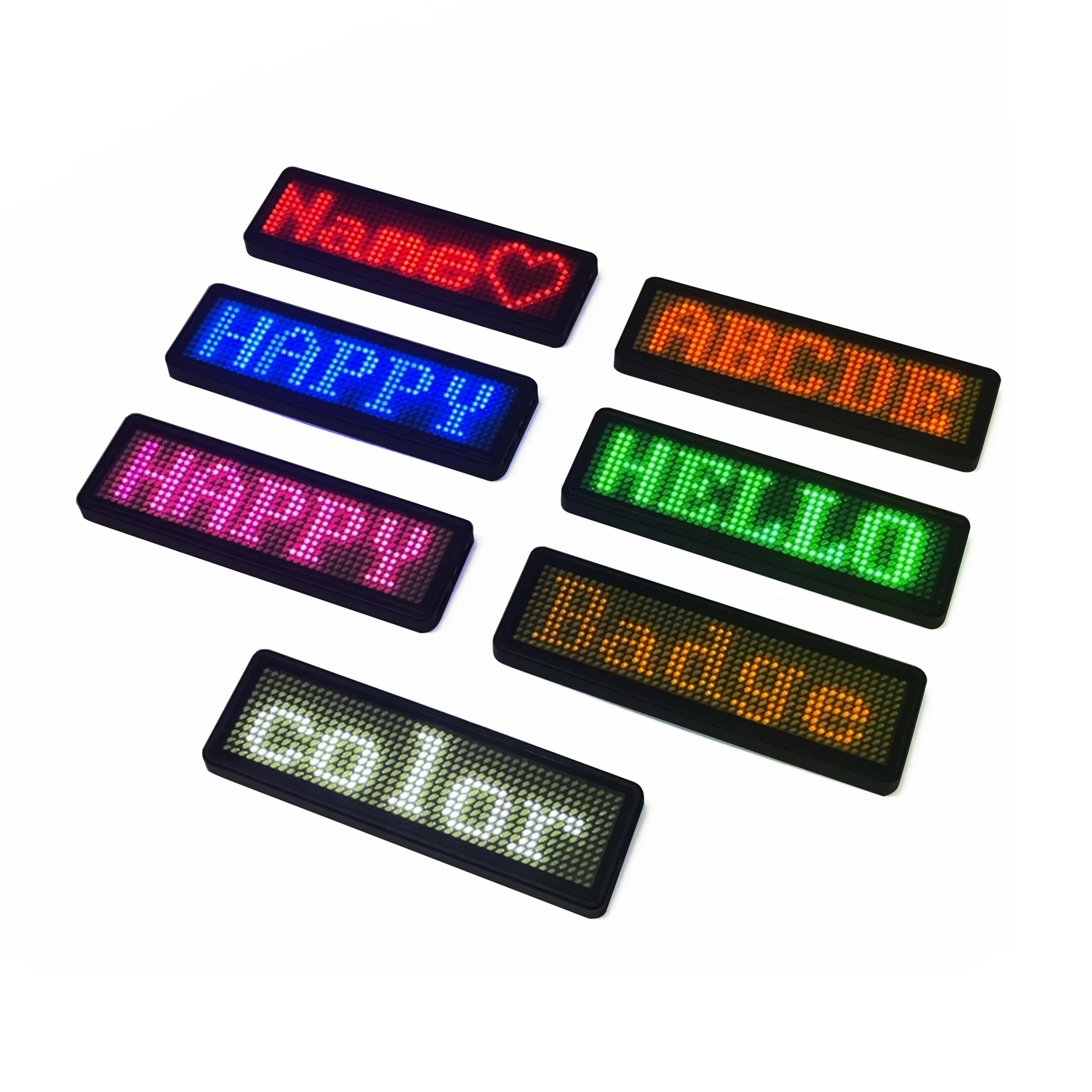 Wearable LED Name Plate Board Activity Information Employee Name Display Electronic LED Flash Badge