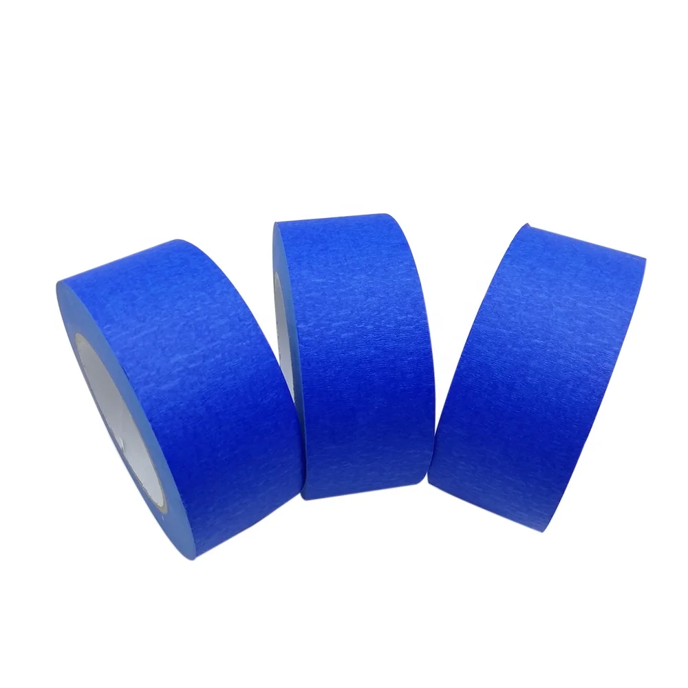 Bomei Factory Selling High Temperature Blue Color Crepe Paper Masking Tape For Car Paint decoration