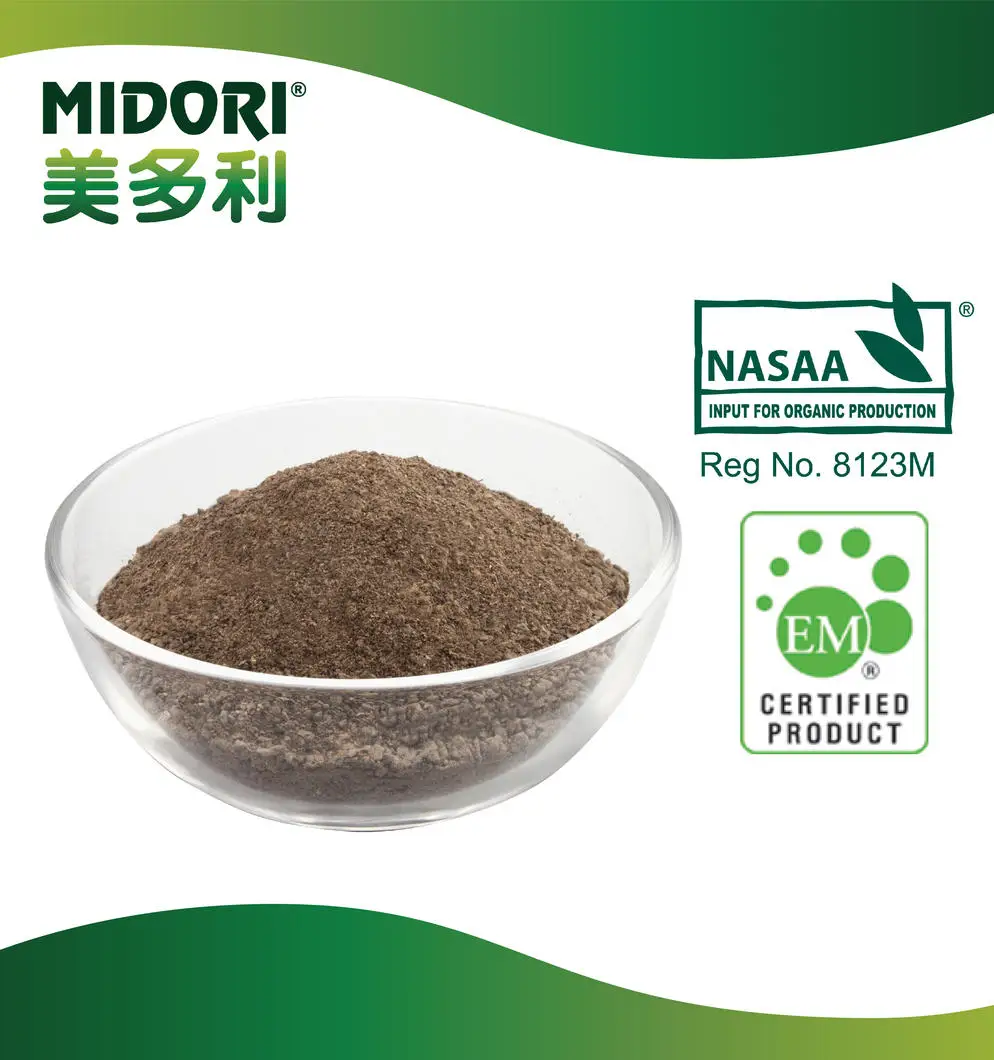 High Quality Midori 366 Organic Compound Fertilizer NASAA and EM certified product 25kg and 50kg