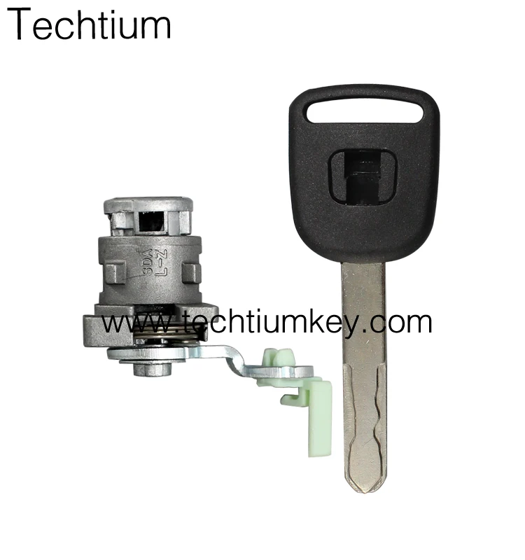 Techtium With Key Shell 2.4L Left Door Lock Cylinder for Honda Accord