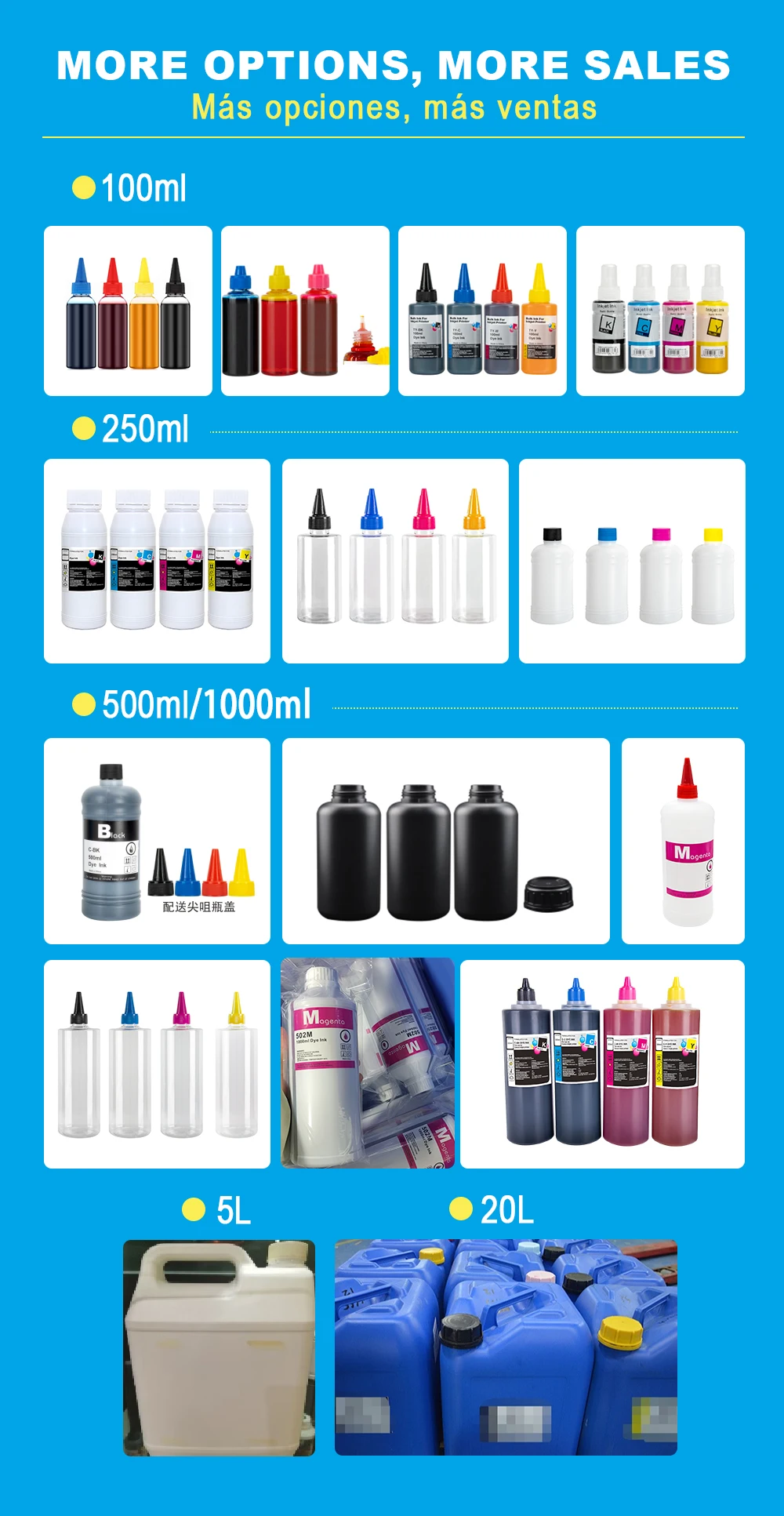 INK-TANK 97X 98X 99X 970 980 990 High-End Compatible Premium Refill Inkjet Tinta Dye Ink For HP PageWide 477dw 477dn Printer