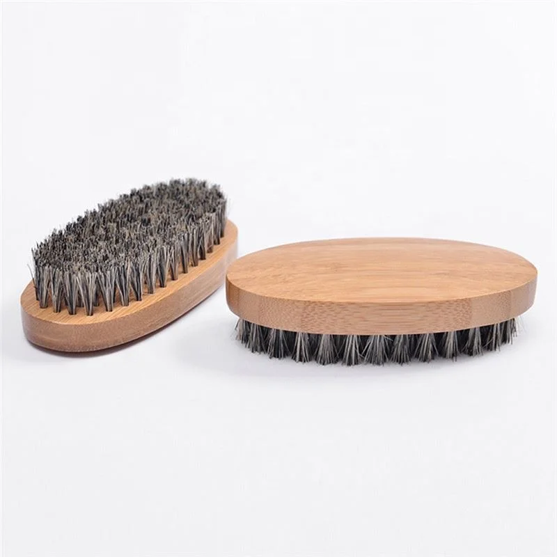 Natural Boar Bristle Beard Brush For Men Bamboo Face Massage That Works Wonders To Comb Beards and
