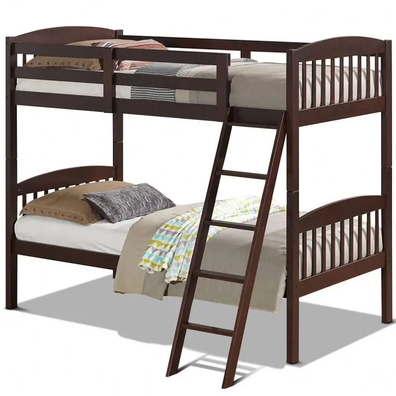  Solid Wood Twin Bunk Beds with Individual Kid Bed