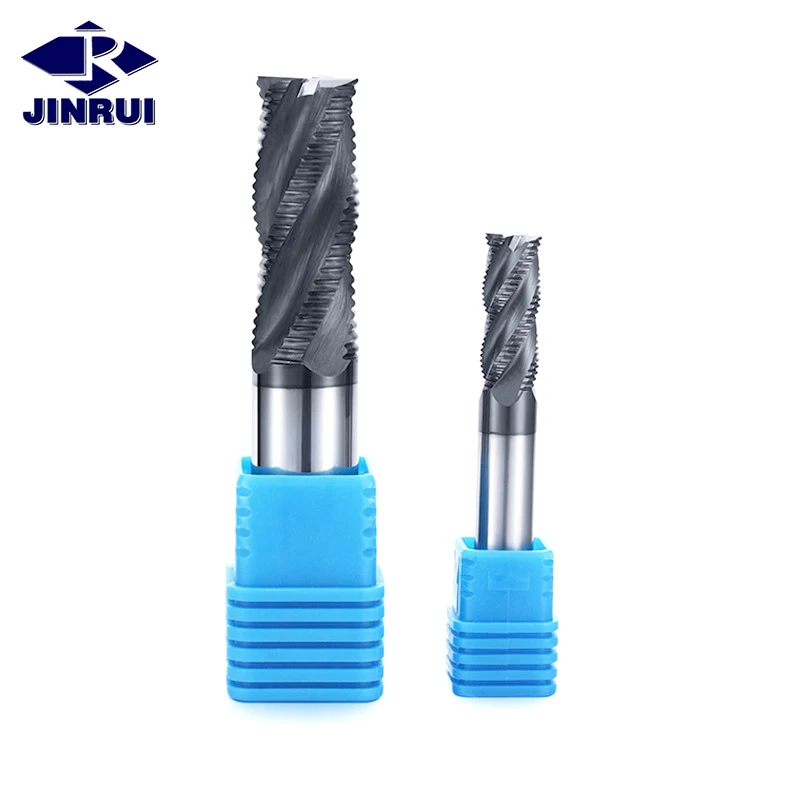JR165 HRC45/55/65 4F coated hardened thread carbide milling cutter with lubrication holes bevel edges