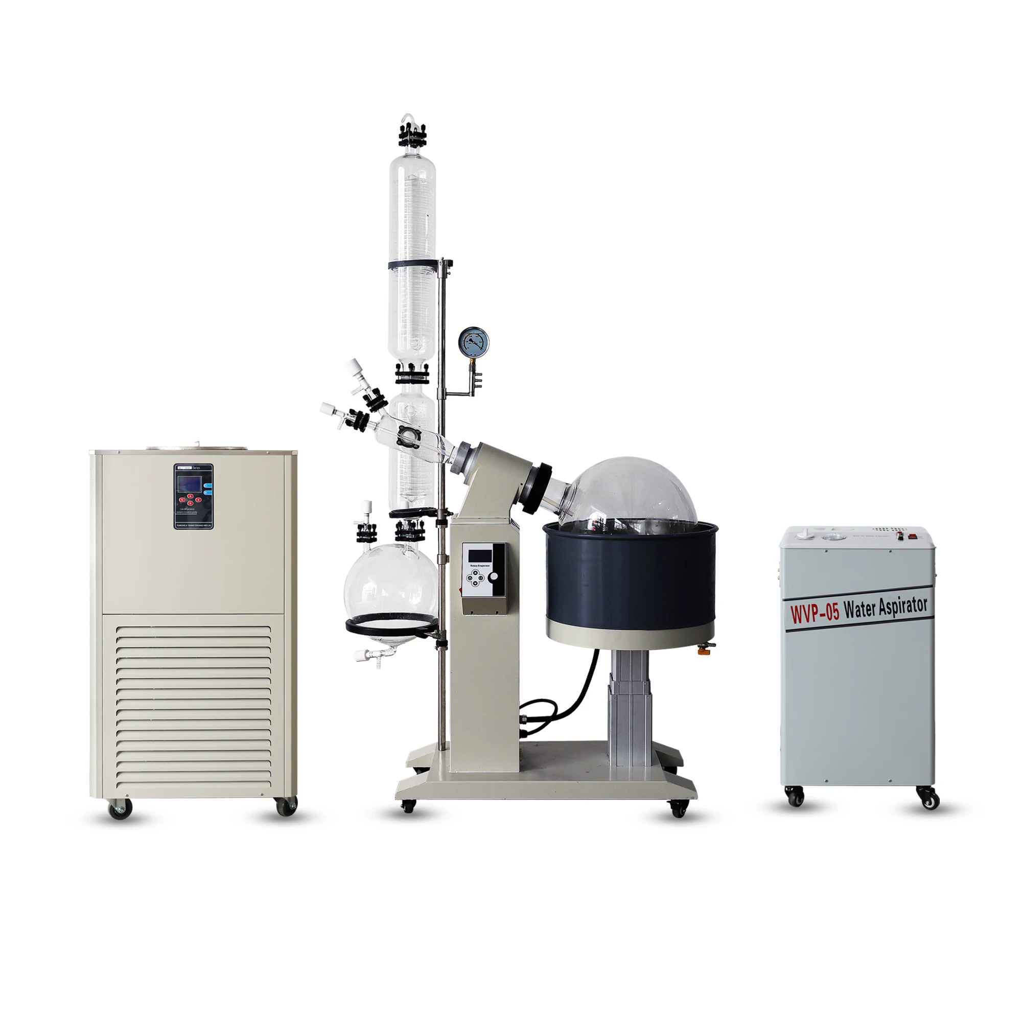 Small volume lab desktop rotovap 5l 5 liter 20liter 20litre horizontal or vertical rotary film evaporator 20 l