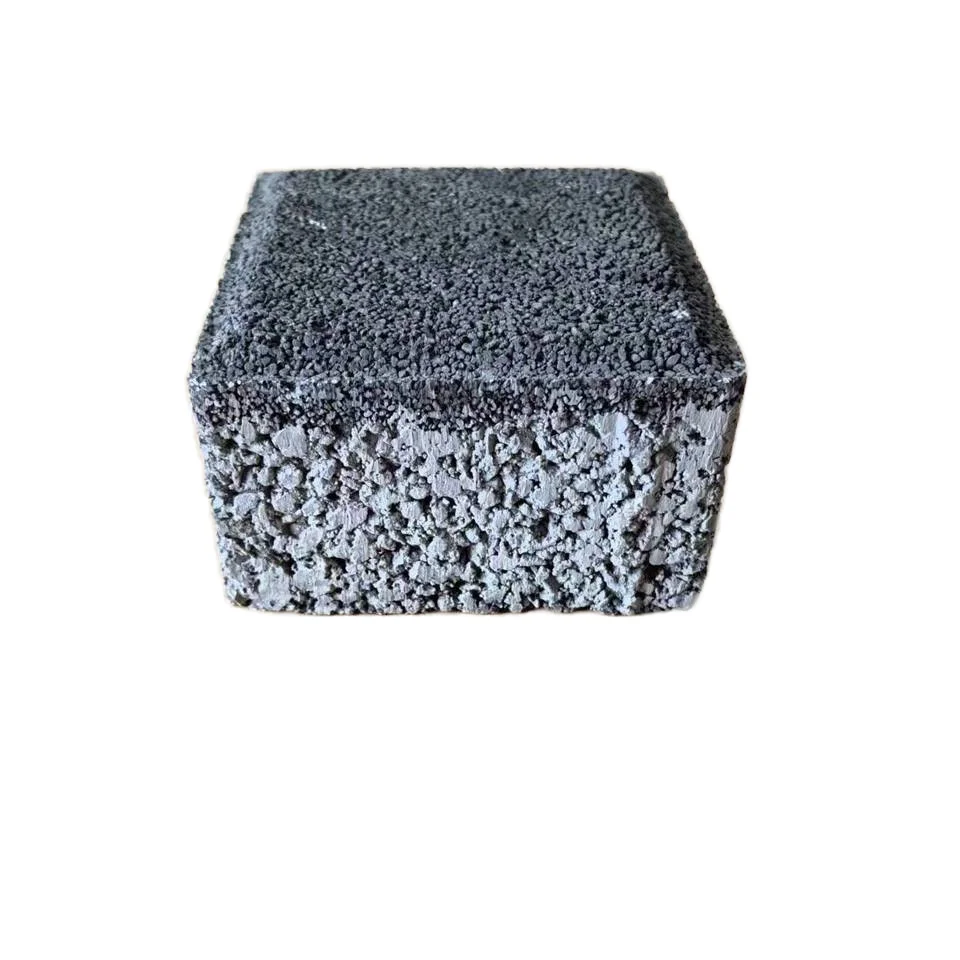 Multicolor Solid Quartz Sand Permeable Concrete Bricks Porous Type
