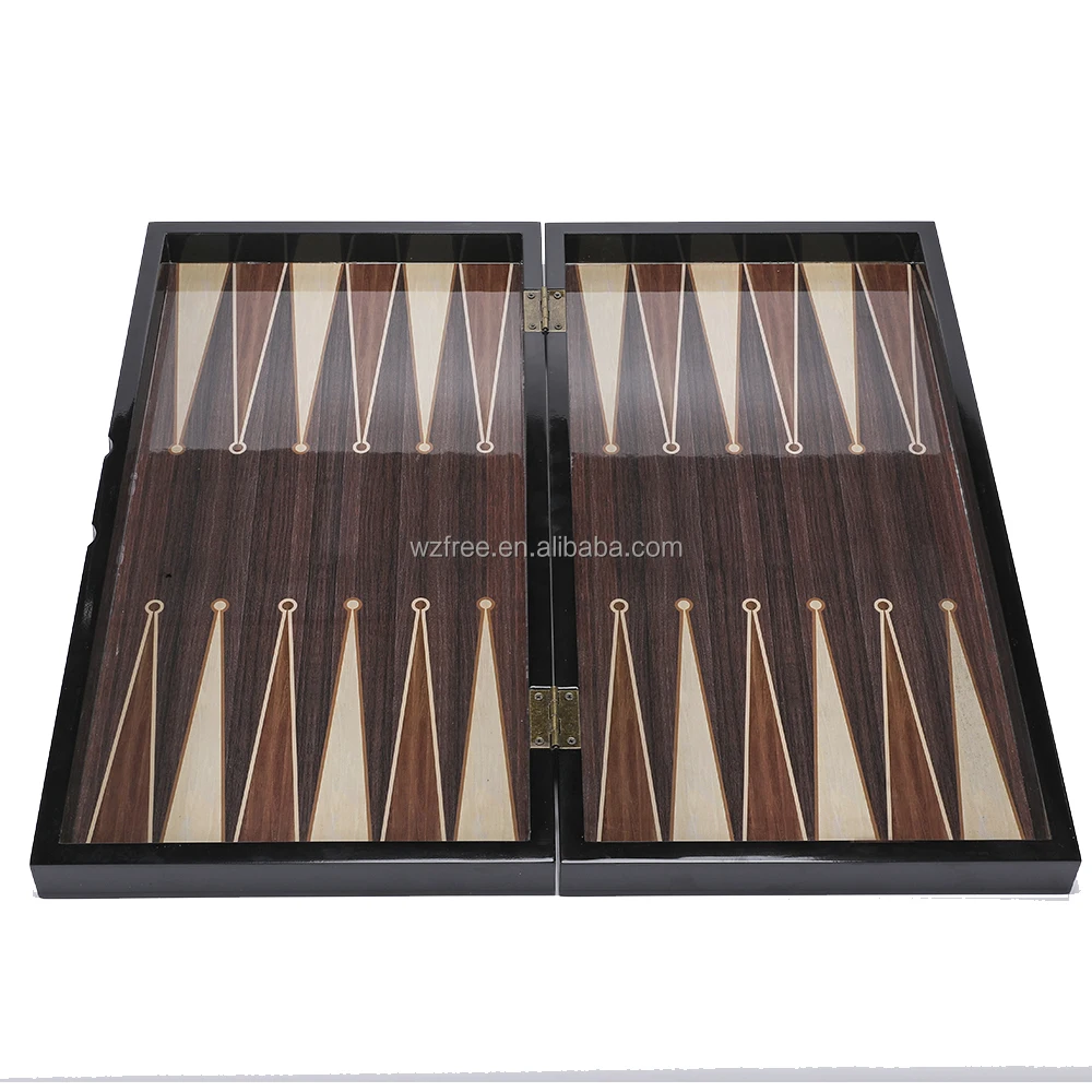 Home Board Game Wooden Box Birthday Gift for Chess & Backgammon Puzzle Lovers Glossy Paint Box board game