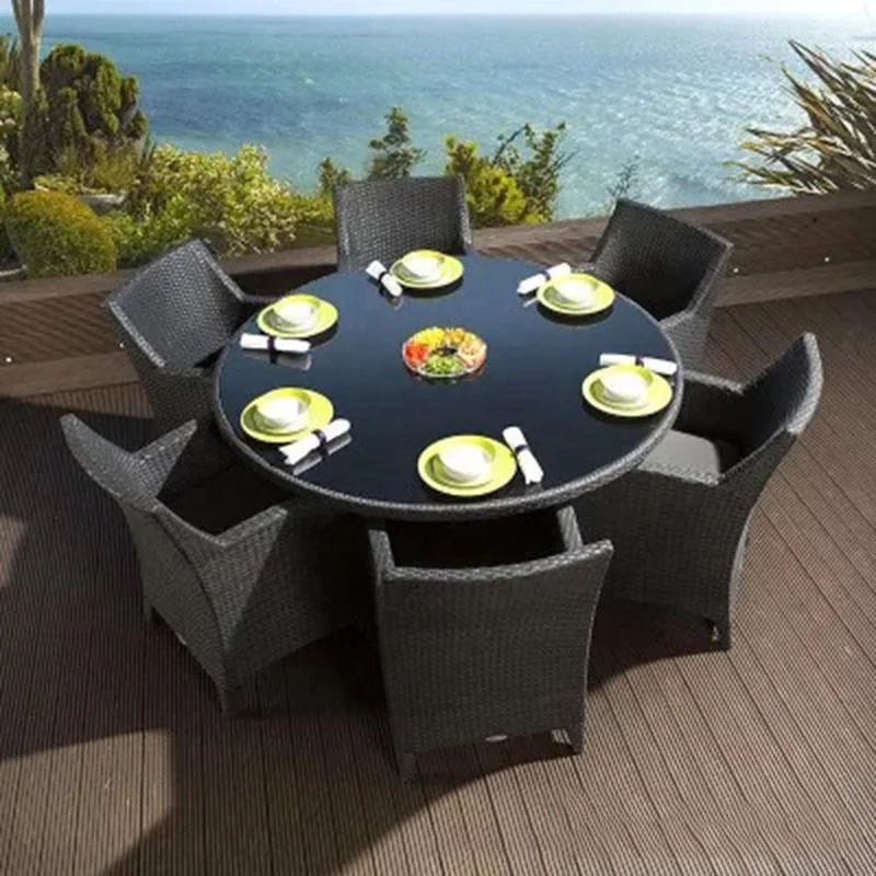 
Cheap hotel outdoor large furniture sets rattan chair and table sets 