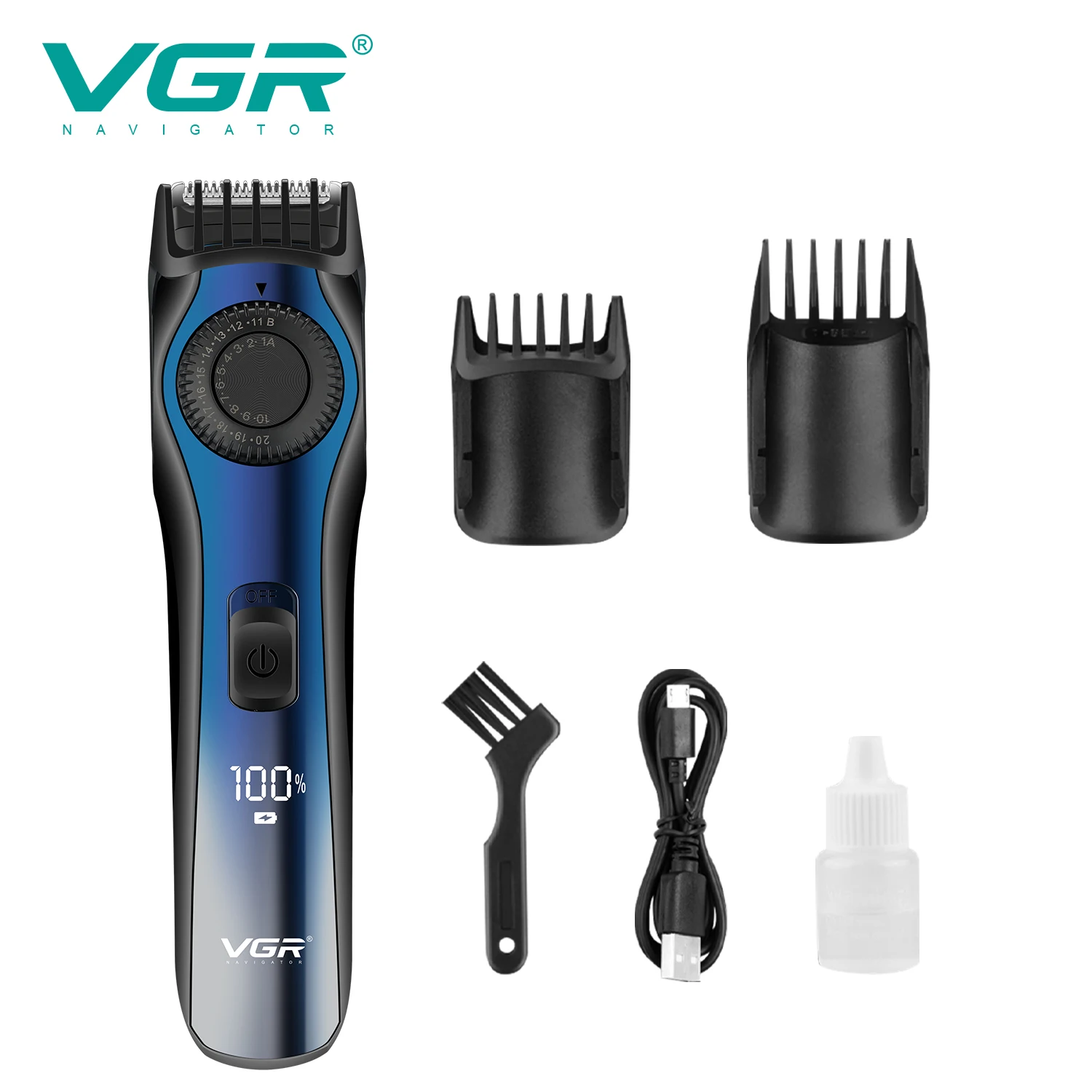  Professional Mens Hair trimmer Clippers V-080 Cordless hair clipper set with Led Display trimmers beard