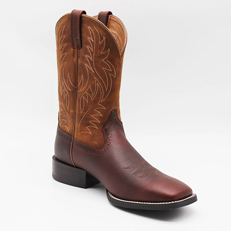 Crazy horse leather safety boots western boots cowboy boots