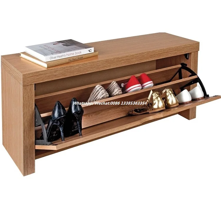 Factory wholesale wooden melamine particle board MDF shoe rack cabinet furniture modern for living