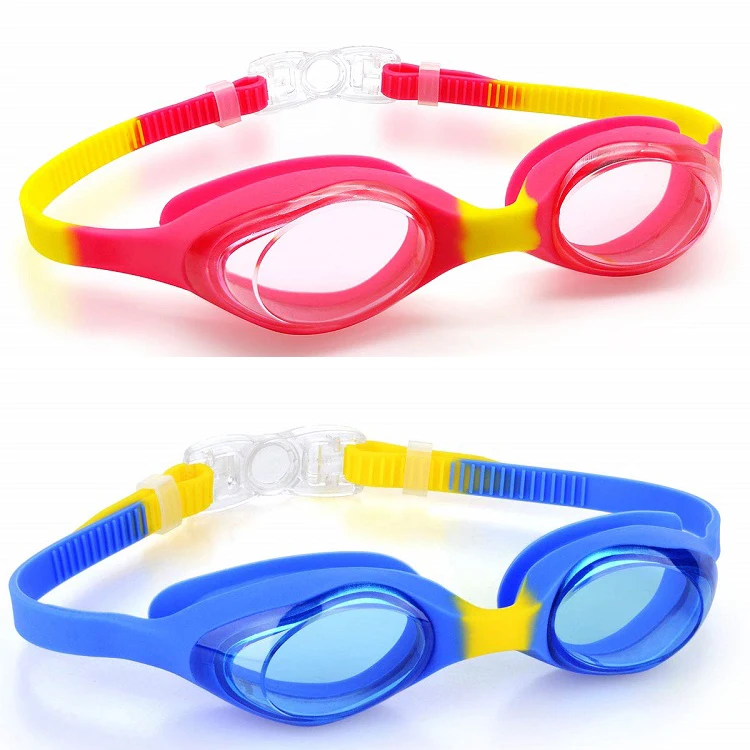 По рецепту, новая модель УФ щит Анти-туман очки для плавания с силиконовым ремешком и изолированной уплотнительной прокладкой для маленьких мальчиков