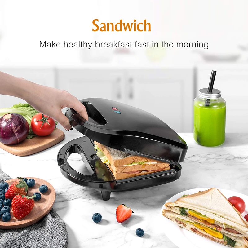 Hot Sale Household Non Stick Coating Plate Bread Toaster Multifunctional Waffle Maker Sandwich Maker 3 In 1  With Custom Logo