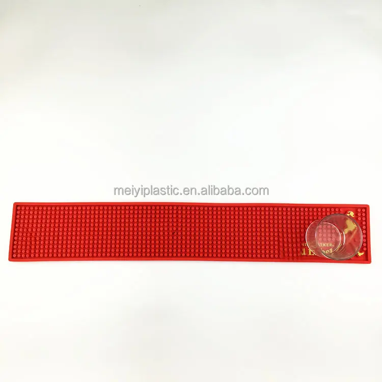 Waterproof Coaster, Malleable and Soft PVC Bar Mat with Non Slip Design for Home/Kitchen/Bar/Coffee bar,  Customized