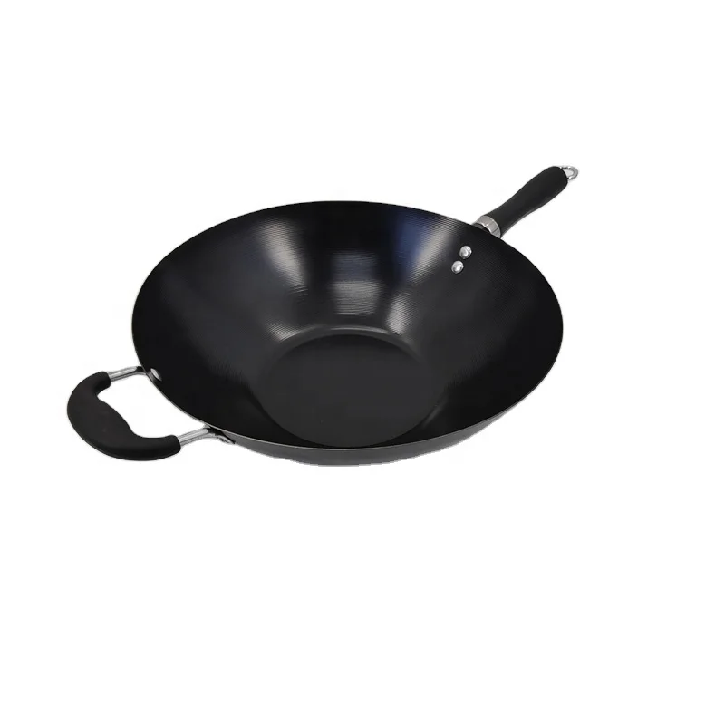 Hot Selling 0.8mm round Non-Stick Wok Pan Custom Carbon Steel Cast Iron Wholesale at Reasonable Price