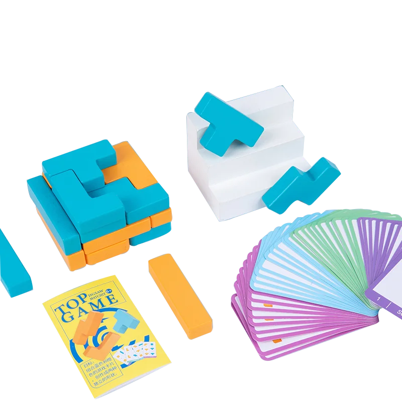 Детский деревянный куб, 3D Строительные блоки, космическое логическое мышление, Обучающие игрушки, развивающие дошкольные Обучающие игрушки Монтессори