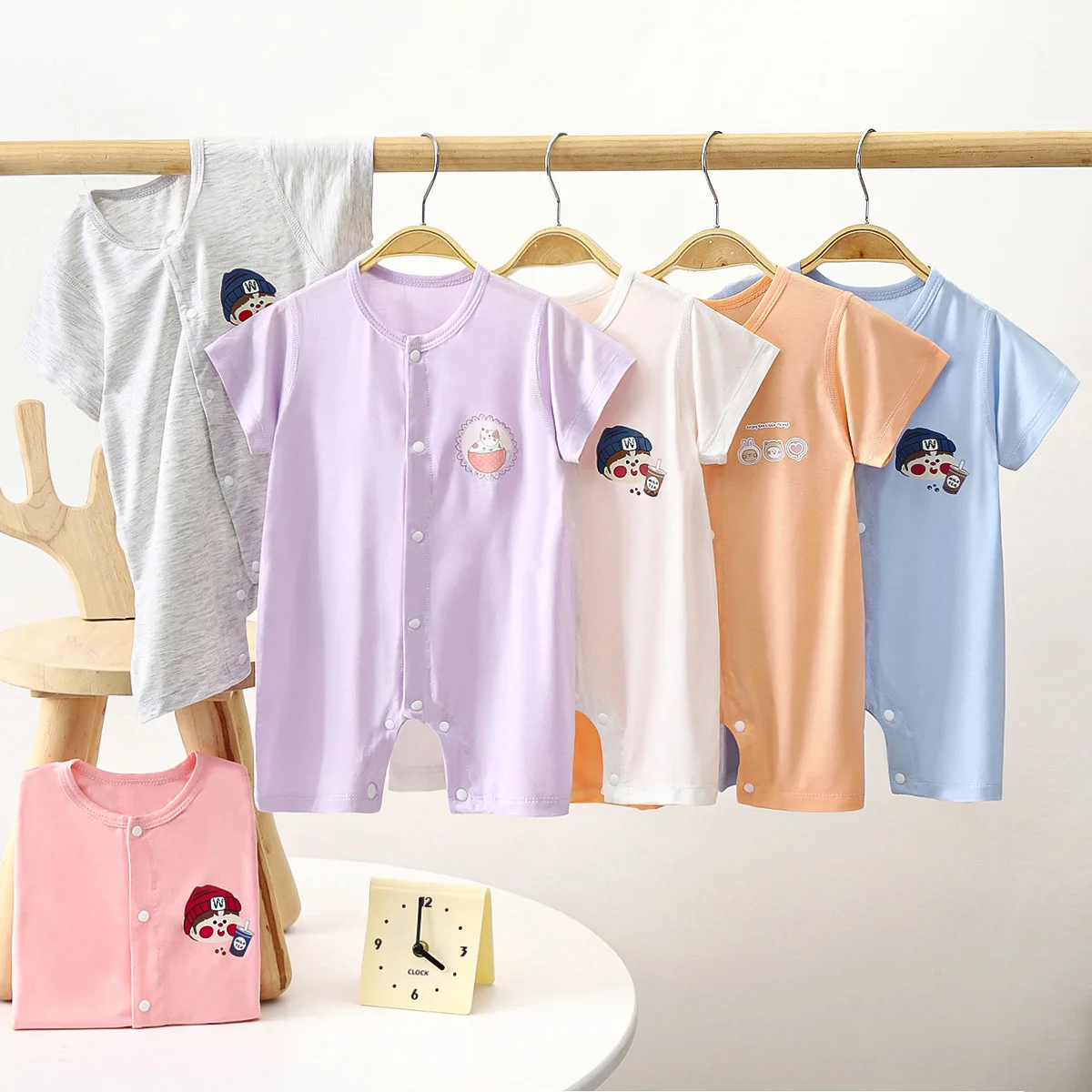 Baby clothes summer Youkosi short-sleeved clothing new boys and girls baby onesie thin pajamas summer crawling clothes