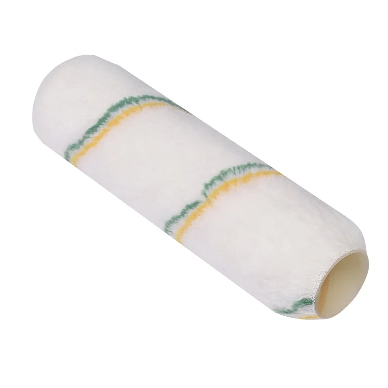 High Quality Polyamide Yellow And Green Stripes Paint Roller Cover