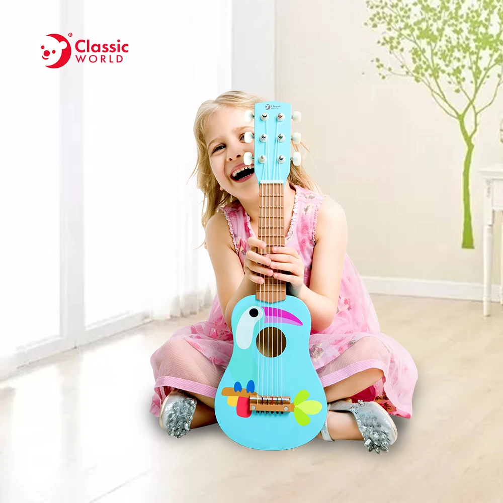 Kids Learning Educational Toys Wooden Musical Instruments Toys Guitar for Boys and Girls