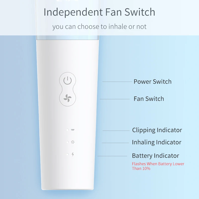 Low Noise Professional Ceramic Blades Hair Clipper Electric Baby Automatic Gather Hair Trimmers For Kids With 3 Comb