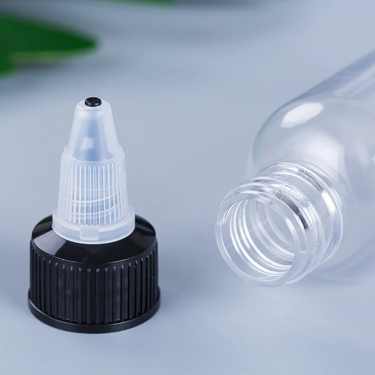 Wholesale Refillable Nozzle Twist Pointed Cap Plastic Squeeze Bottle Hot Sauce Squeeze Tube Lotion Bottles