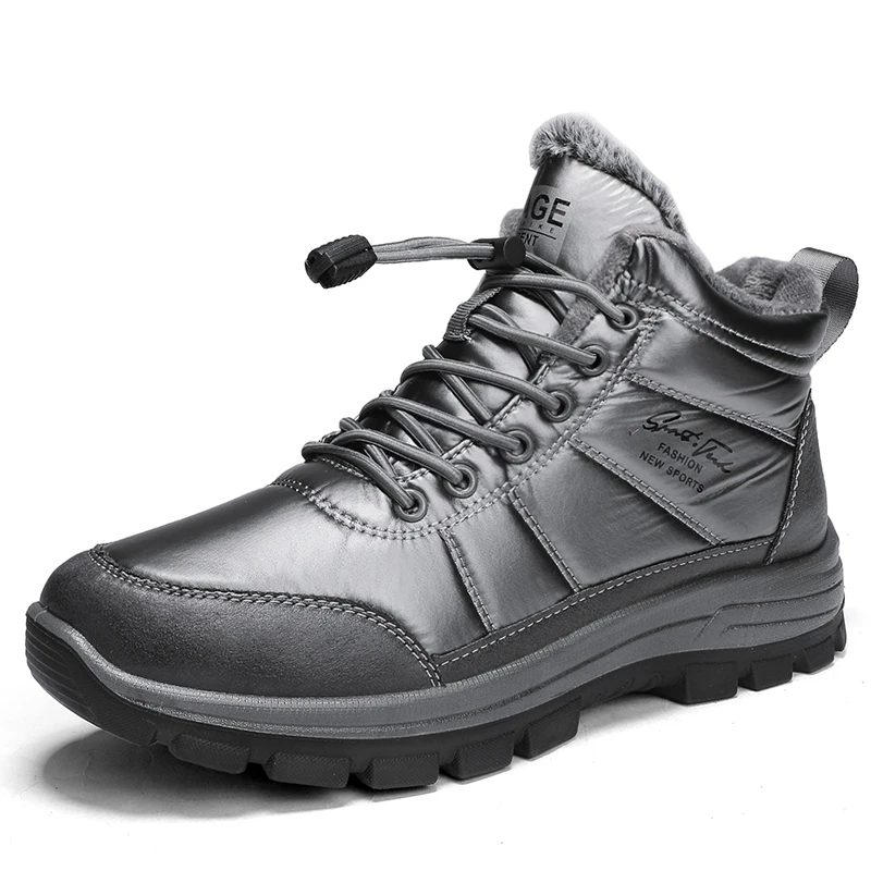 Men Winter Plush Warm Fashion Boots for Men Waterproof Mesh Shoes Snow Boots Unisex Wholesale Industrial Work boots