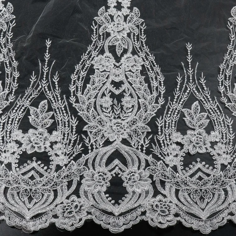 Beautiful style round trimmed embroidery low price indian guipure bridal lace fabric wholesale