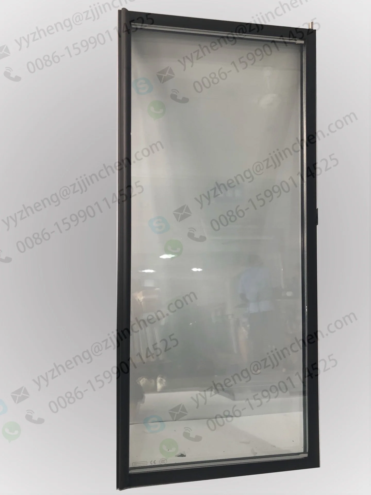 Upright Aluminum Glass Door For Cold Drink Display Cooler Refrigerator Freezer