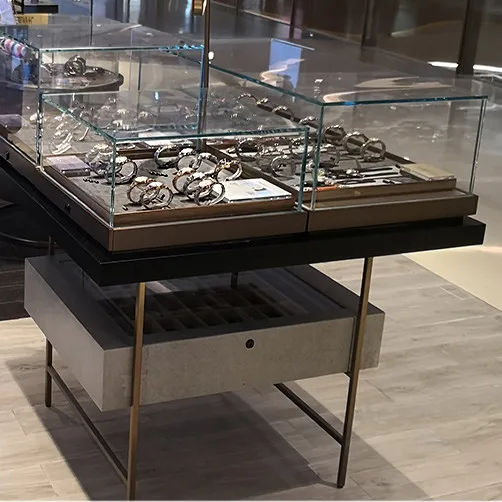 Tempered Glass Display Rack for Modern Commercial Display Rack Shelf Glass