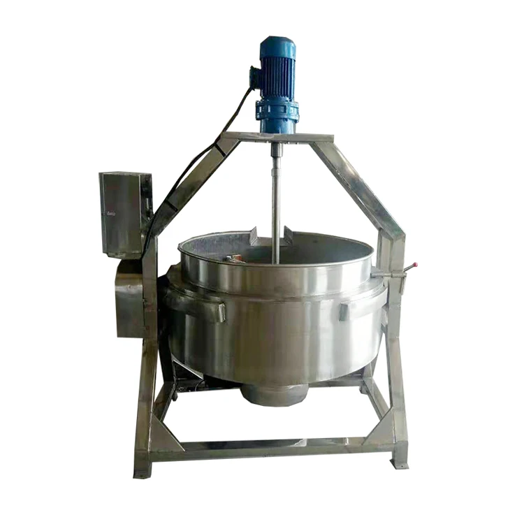 1000l Food Cream Cheese Paste Steam Gas Electric Heating Stirrer Jacketed Cooking Kettle