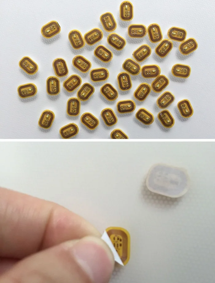 Smart LED Light Flashing NFC Card Mobile Phone Nail Sticker Fingernail Art Tip Sticker Fashional Chip