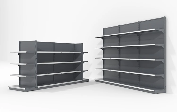 Supermarket Display Racks Steel and Wood Material Gondola Rack Shelving for Storage for Store Use-RZ