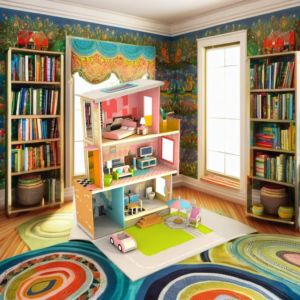 House Toys Wooden 2024 Luxury model Villa with furniture toys for both genders for 2 to 4 years