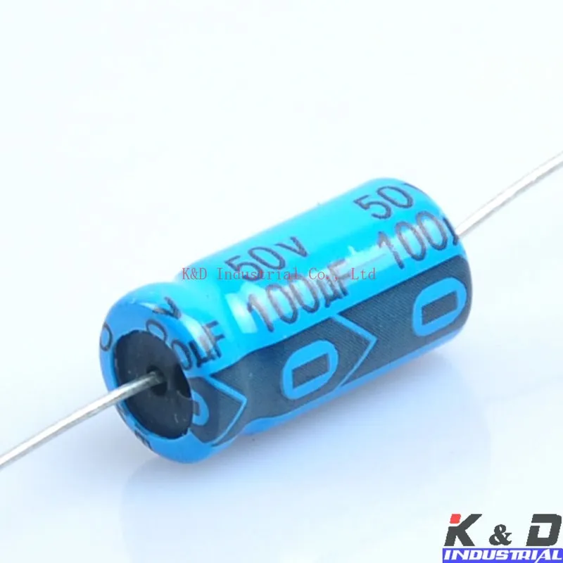 Осевой электролитический конденсатор 100uf 50V для усилителя аудио гитары DIY