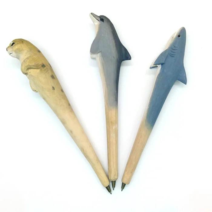 Cute Handmade Classic Hot Wood Animal Pen Ballpoint Pens Animal Style Wood Animal Pen