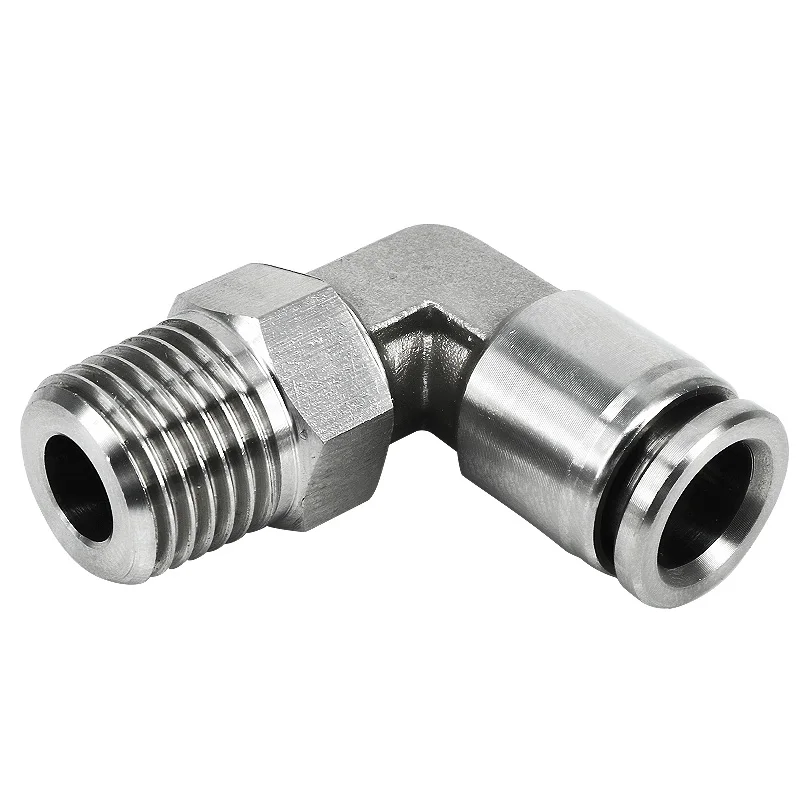 304/316PL pneumatic fittings rotary push air fittings 90 degree elbow