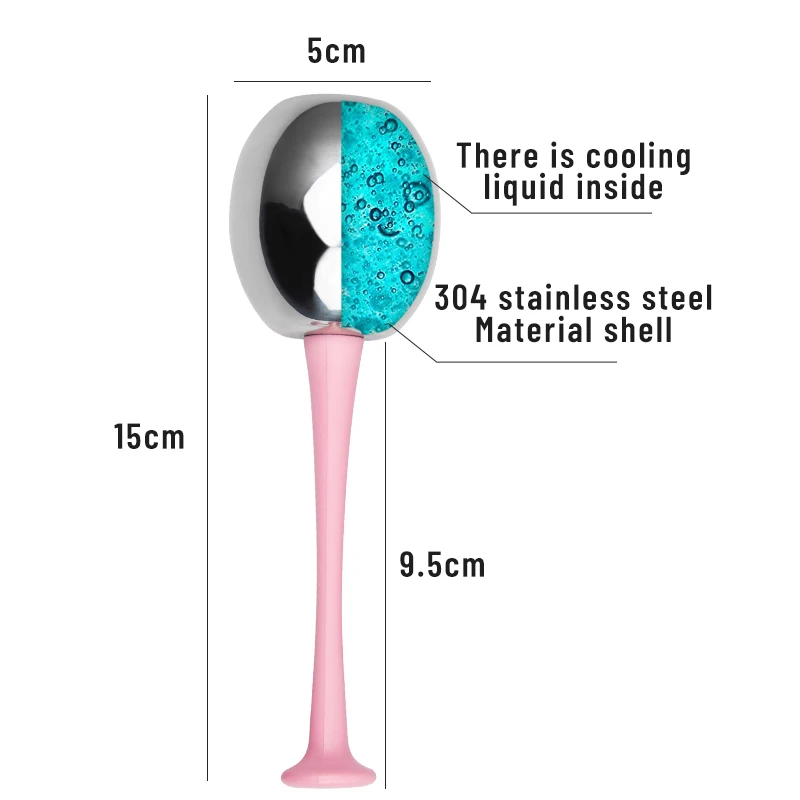 SODOLUX Private Logo cryo rose gold skin care massage stainless steel beauty roller Ice Globes facial massager