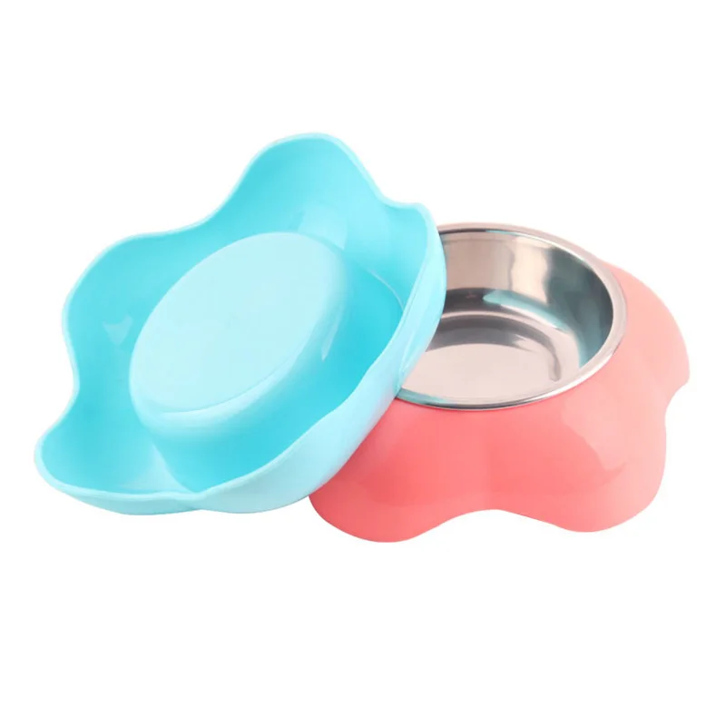 Stainless Cat Bowls Pet Steel Bowl Set Food Water Bowl for Dogs and Cats Anti-skid Cats Supplies