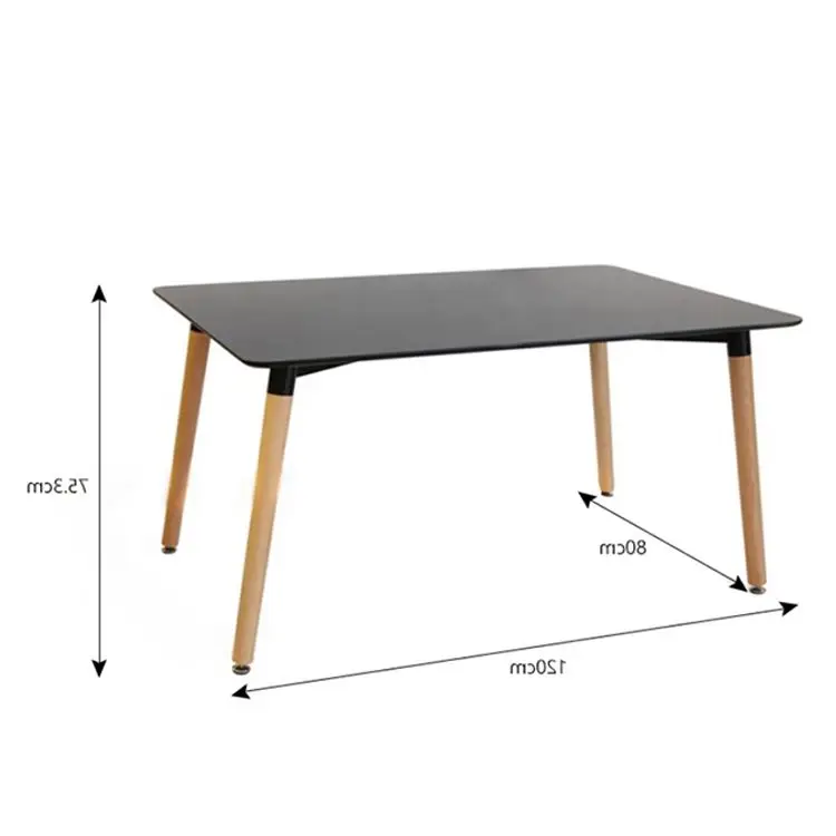 Factory Wholesale Modern Design Wooden Dining Table Set With Rectangle Top For