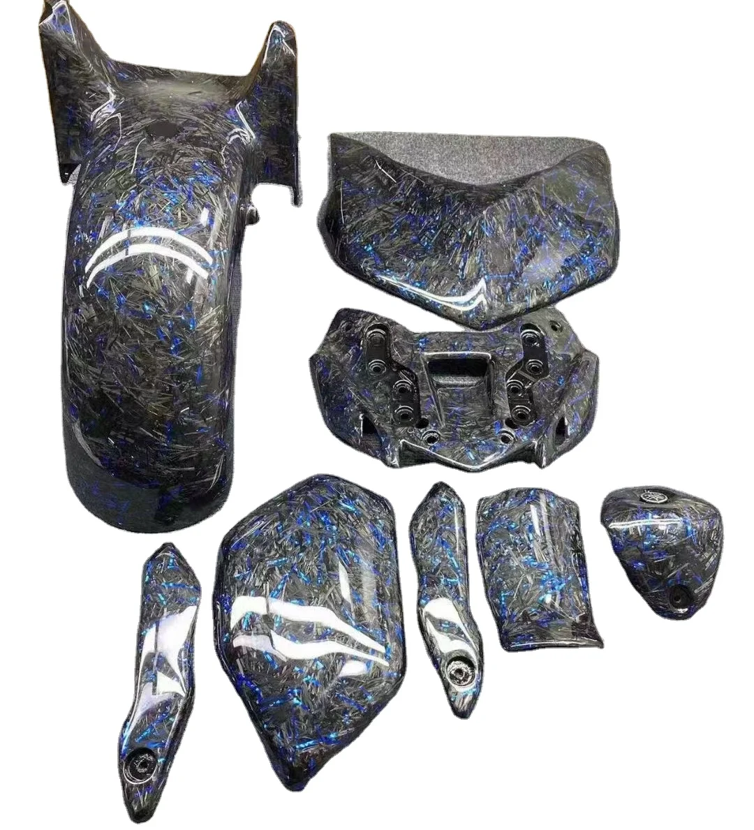 2023 new forged carbon fiber parts factory OEM cutting moulding Motorcycle fender covers car Heat Shield carbon fiber products