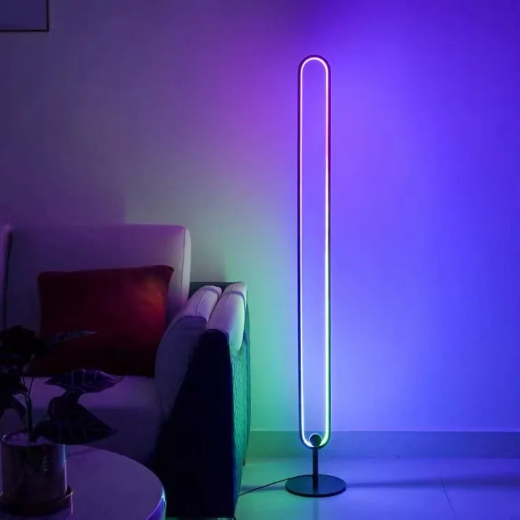 High Quality Household Decorative Standing Light LED Colorful Simple RGB APP Control Floor Lamp