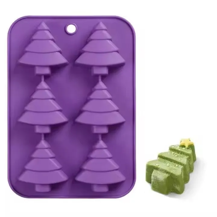 Chocolate Molding machine The Christmas tree Shaped Silicone Chocolate Mold moldes de policarbonato para cake mold