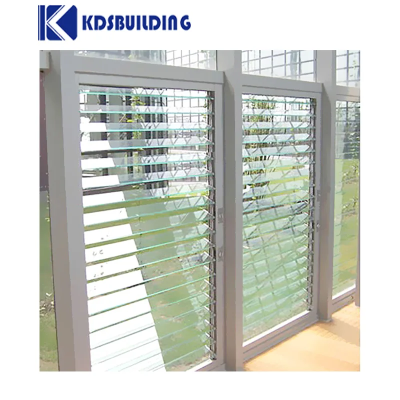KDSbuilding Aluminum Adjustable Vertical Glass Louver Blind Window Design Price Of Glass Louver