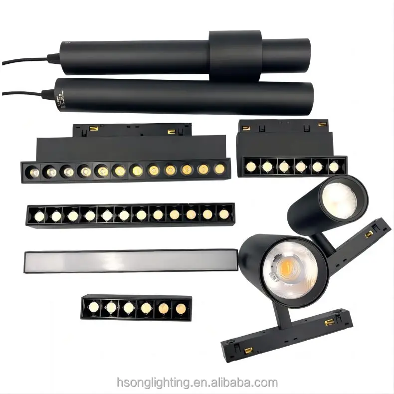 HSONG 48v Accessories Flexible magnetic track light mini track spotlight Led magnetic track light system for lighting