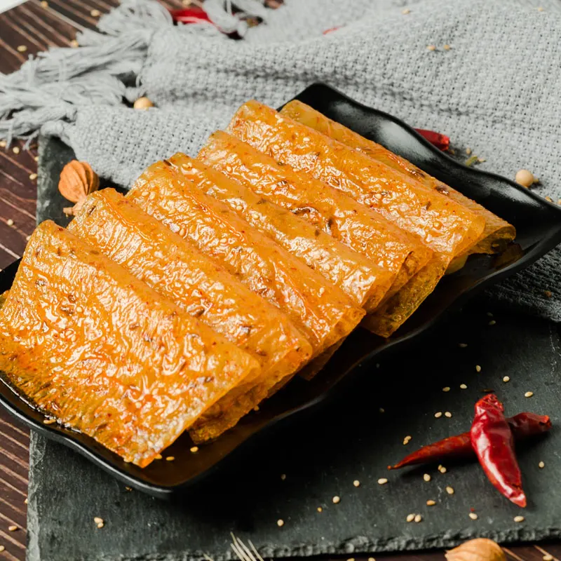 Китайские Пищевые фабрики Genji food продают деликатные вакуумные пакеты и пряные полоски для фаст-фуда 230 г юаней в старинном стиле